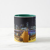 Melbourne Australia CBD Lights over Queen's Bridge Tasse (Zentrum)