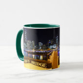 Melbourne Australia CBD Lights over Queen's Bridge Tasse (Vorderseite Links)