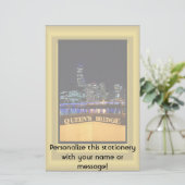Melbourne Australia CBD Night Lights Briefpapier (Stehend Vorderseite)
