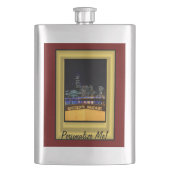 Melbourne Australia CBD Night Lights Flachmann (Vorderseite)