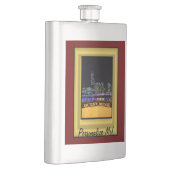 Melbourne Australia CBD Night Lights Flachmann (Rechts)