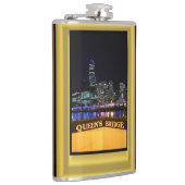 Melbourne Australia CBD Night Lights Flachmann (Rechts)