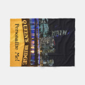 Melbourne Australia CBD Night Lights Fleecedecke (Vorderseite (Horizontal))