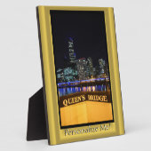 Melbourne Australia CBD Night Lights Fotoplatte (Seite)