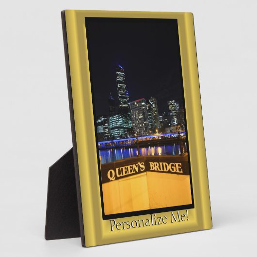 Melbourne Australia CBD Night Lights Fotoplatte (Seite)