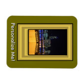 Melbourne Australia CBD Night Lights Magnet (Horizontal)