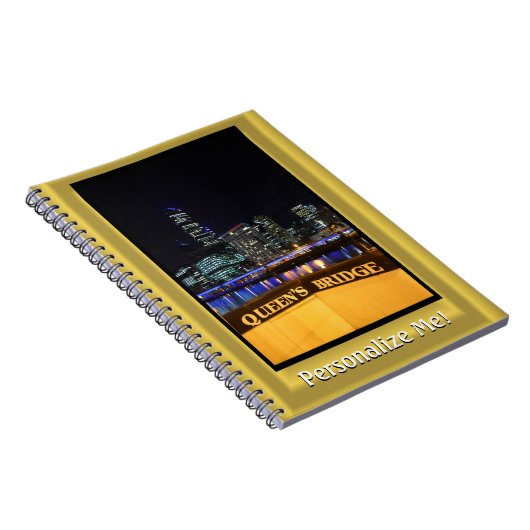 Melbourne Australia CBD Night Lights Notizblock (Rechte Seite)