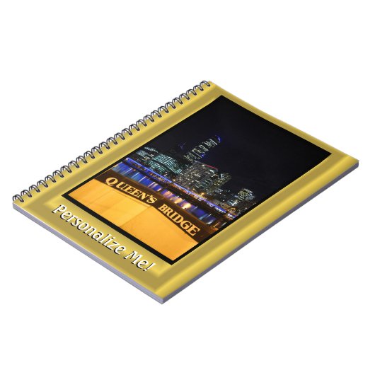 Melbourne Australia CBD Night Lights Notizblock (Linke Seite)