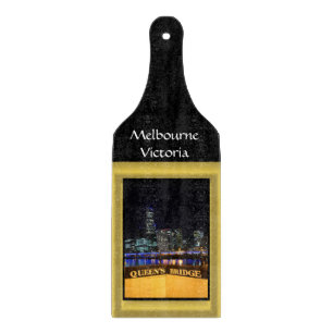 Melbourne Australia CBD Night Lights Schneidebrett