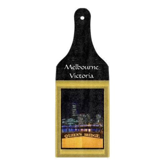 Melbourne Australia CBD Night Lights Schneidebrett (Vorderseite)