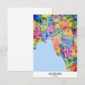 Melbourne Australia City Map Dankeskarte (Vorne/Hinten)