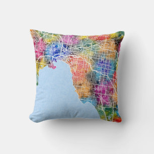 Melbourne Australia City Map Kissen