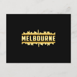 Melbourne Australia City Skyline Cityscape Geschen Postkarte