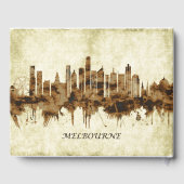 Melbourne Australia Cityscape Gästebuch (Rückseite)