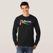 MELBOURNE AUSTRALIA Gay Pride Proud LGBTQ Rainbow  T-Shirt (Vorne ganz)