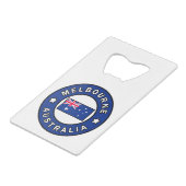 Melbourne Australia Geldbeutel Flaschenöffner (Vorderseite Schrägansicht)