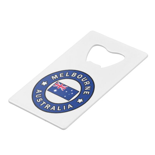 Melbourne Australia Geldbeutel Flaschenöffner (Rückseite Schrägansicht)