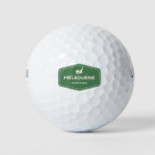 Melbourne Australia - Golf Course Destination Logo Golfball (Vorderseite)
