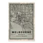 Melbourne australia map print poster canvas (Vorne)