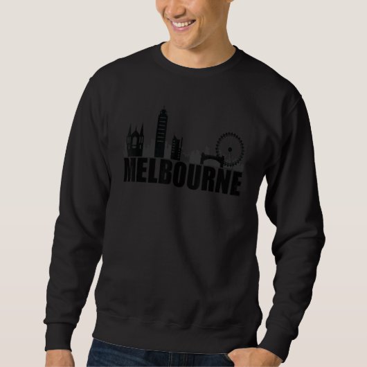 Melbourne Australia Melbourne Australia Skyline Sweatshirt (Vorderseite)