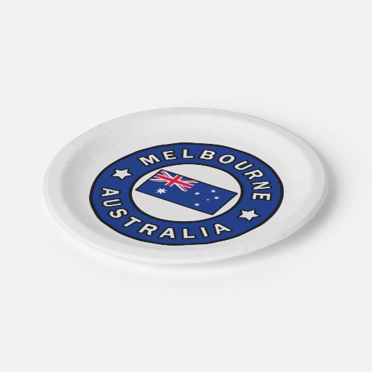 Melbourne Australia Pappteller (Schrägansicht)