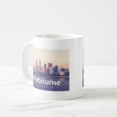 Melbourne Australia Pastel Travel Design Kaffeetasse (Vorderseite Links)