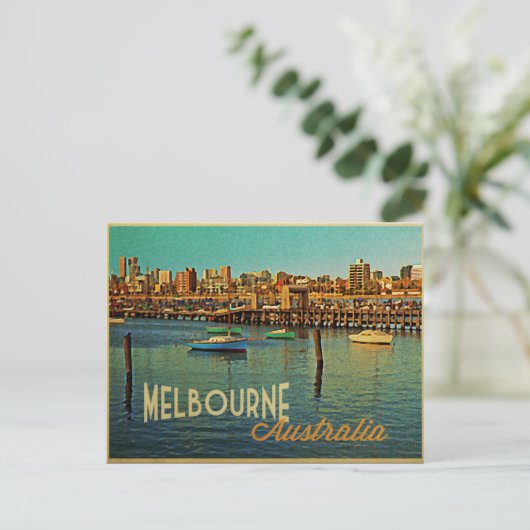 Melbourne Australia Postkarte (Stehend Vorderseite)