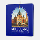 Melbourne Australia Reisen Vintag Keramikornament (Links)