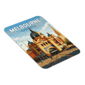 Melbourne Australia Reisen Vintag Magnet (Rechte Seite)