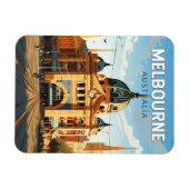 Melbourne Australia Reisen Vintag Magnet (Horizontal)