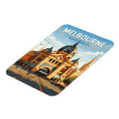 Melbourne Australia Reisen Vintag Magnet (Linke Seite)