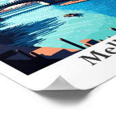 Melbourne Australia Reisen Vintag Poster (Ecke)