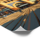 Melbourne Australia Reisen Vintag Poster (Ecke)