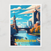 Melbourne Australia Reisen Vintag Postkarte (Vorderseite)