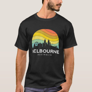 Melbourne Australia Retro Vintage Flaggenoutine Ka T-Shirt