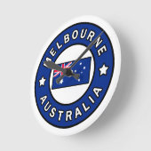 Melbourne Australia Runde Wanduhr (Winkel)
