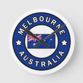 Melbourne Australia Runde Wanduhr (Vorderseite)