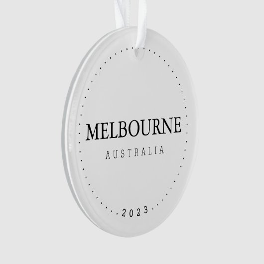 Melbourne Australia Simple International Travel Ornament (Vorderseite)