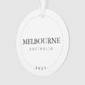 Melbourne Australia Simple International Travel Ornament (Vorderseite)