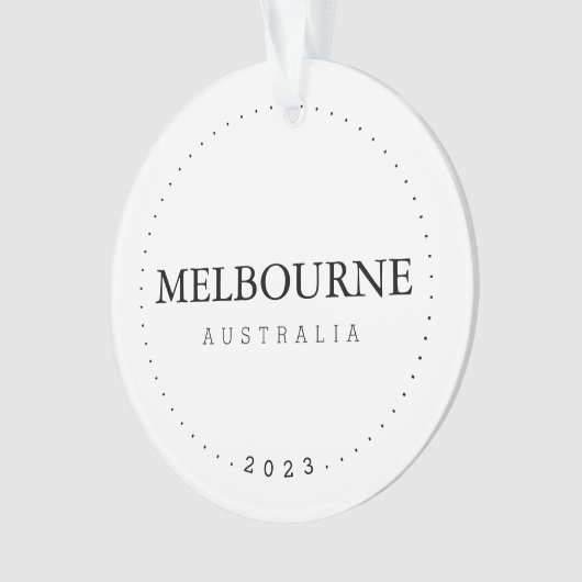 Melbourne Australia Simple International Travel Ornament (Vorderseite)
