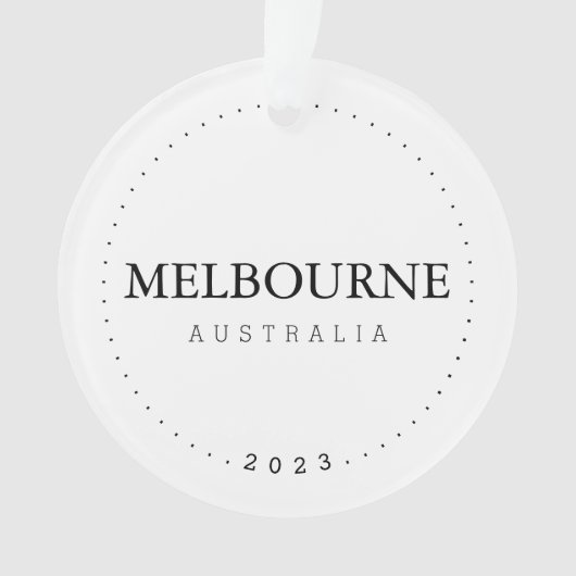 Melbourne Australia Simple International Travel Ornament (Vorderseite)