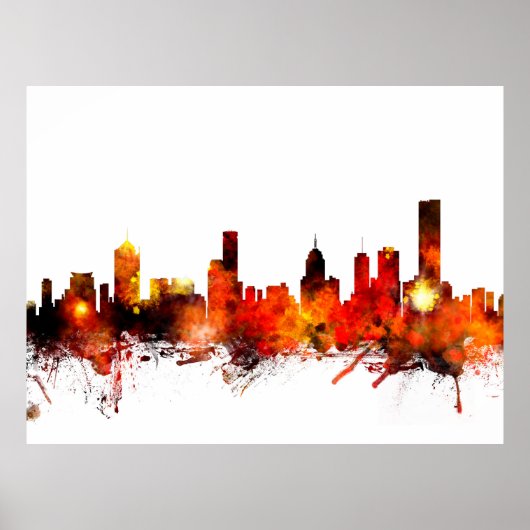 Melbourne Australia Skyline Poster (Vorne)
