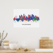 Melbourne Australia Skyline Poster (Küche)