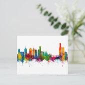 Melbourne Australia Skyline Postkarte (Stehend Vorderseite)