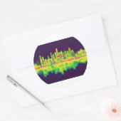 Melbourne Australia Skyline Runder Aufkleber (Umschlag)