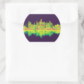 Melbourne Australia Skyline Runder Aufkleber (Tasche)