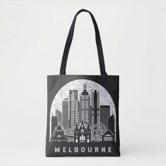 Melbourne Australia Skyline Tasche (Vorderseite)