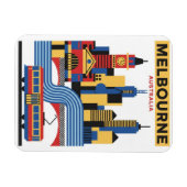 Melbourne Australia Skyline Travel Magnet (Horizontal)