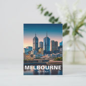 Melbourne Australia Skyline Travel Postkarte (Stehend Vorderseite)