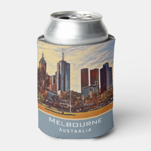 Melbourne Australia Skyline Watercolor Art Dosenkühler